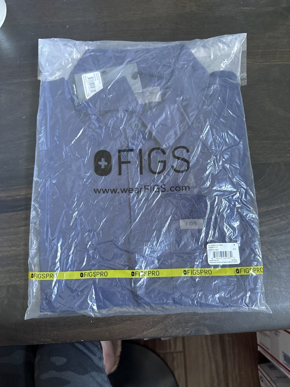 FIGS M_TECHNICAL PIQUE SCRUB POLO Men’s Short Sleeve Blue, Size S
